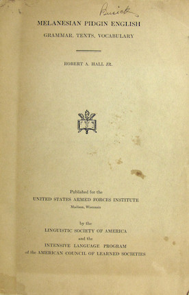 Bonhams POLYNESIAN LANGUAGE.