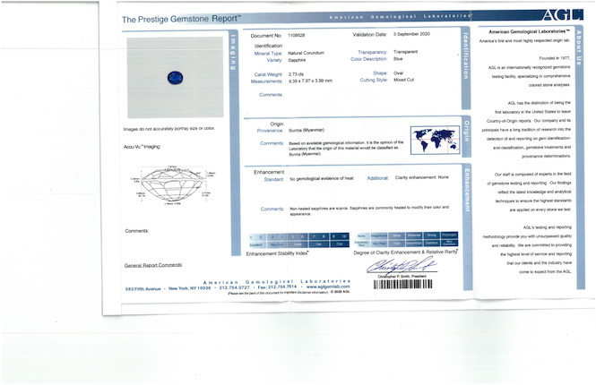 Bonhams UNMOUNTED SAPPHIRE