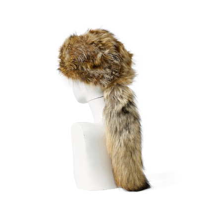 Bonhams : A Fess Parker coonskin cap from Davy Crockett