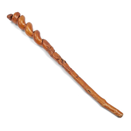 Bonhams Skinner : A Northeast twisted wood staff lg. 40 1/4 in.