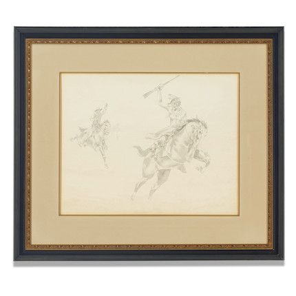 Bonhams : Herman Wendelborg Hansen (1854-1924) Cowboy Pursuing an ...