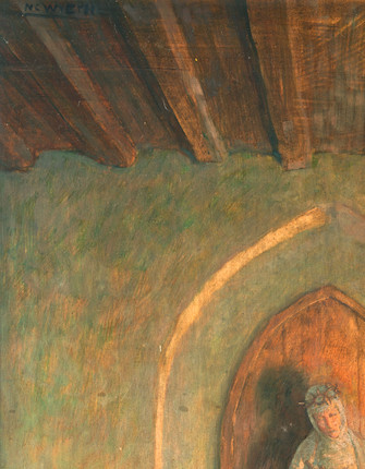 Newell Convers Wyeth (American, 1882-1945) Ramona, frontispiece illustration (Señora Gonzaga Moreno and Ramona) 25 1/8 x 16 7/8 in. framed 28 x 19 1/2 x 1 1/4 in. image 3