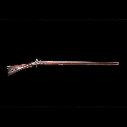 Bonhams Skinner : Rare Relief Carved J.P. Beck Signed Pennsylvania Long  Rifle Constructed with Sling Swivels