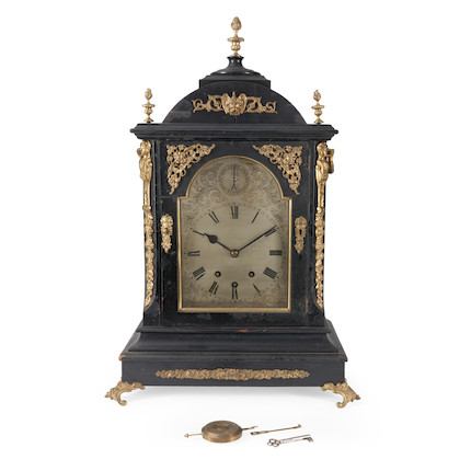 Bonhams Skinner : Ebonized and Gilt Brass Chiming Bracket Clock ...