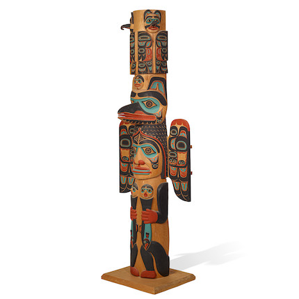 Bonhams : An Israel Shotridge Model Totem Pole