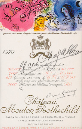 Bonhams : WARHOL, CHAGALLL, LIPPOLD. Three Chateau Mouton Rothschild ...