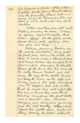 Bonhams : ZANE GREY'S ORIGINAL MANUSCRIPT FOR ONE OF HIS MOST IMPORTANT ...