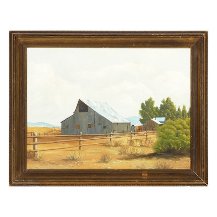 Bonhams : Ray Stanford Strong (1905-2006) San Joaquin Barn 18 x 24 in ...