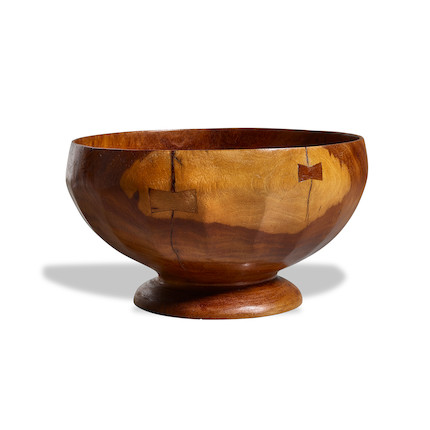 Bonhams : Rare Footed Paneled Bowl, Maui, Hawaiian Islands