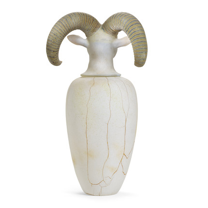 Bonhams : WILLIAM MORRIS (BORN 1957) 'Canopic Jar Dahl Sheep' 1994blown ...