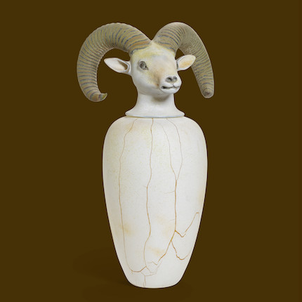 Bonhams : WILLIAM MORRIS (BORN 1957) 'Canopic Jar Dahl Sheep' 1994blown ...