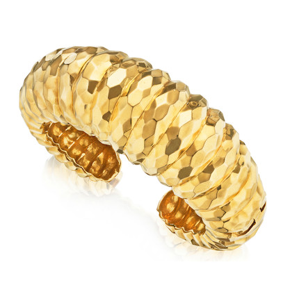 Bonhams : CHARLES TURI AN 18K GOLD CUFF