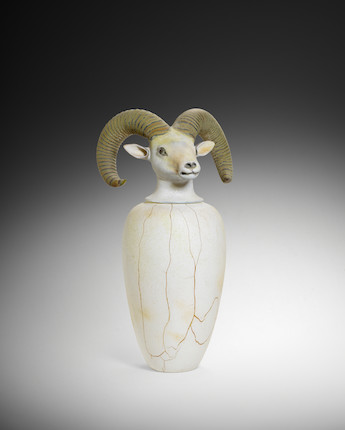 Bonhams : WILLIAM MORRIS (BORN 1957) 'Canopic Jar Dahl Sheep' 1994blown ...