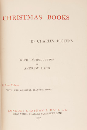 Bonhams Skinner : DICKENS' WORKS. DICKENS, CHARLES; and ANDREW LANG ...