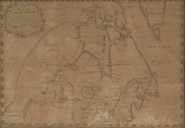 Bonhams : PEARY'S COPY OF AN EARLY NORTH AMERICAN MAP. PEARY, ROBERT E ...