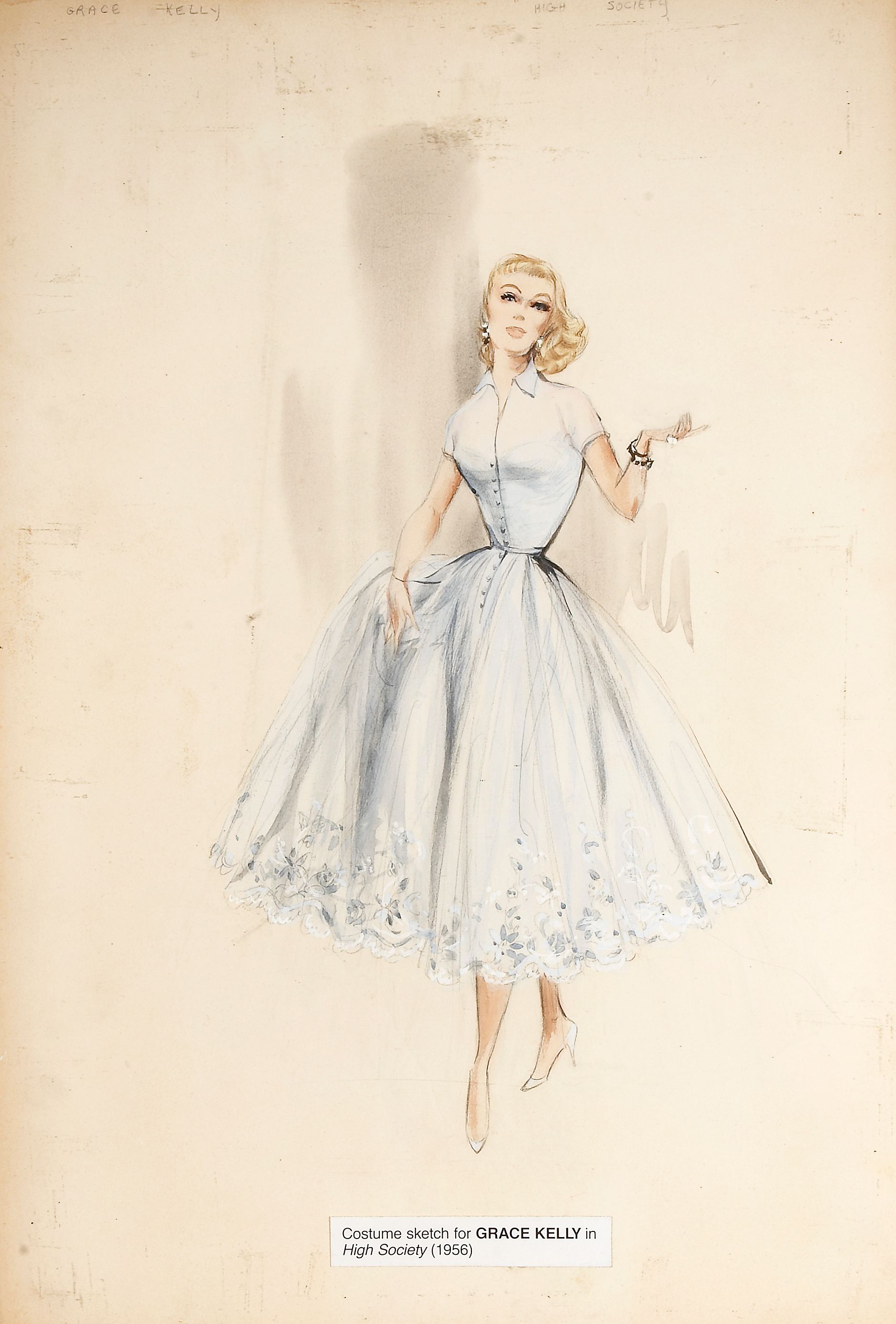 grace kelly blue dress high society High Society Blue Grace Kelly Dress Prom Dress – Hoprom main image 0