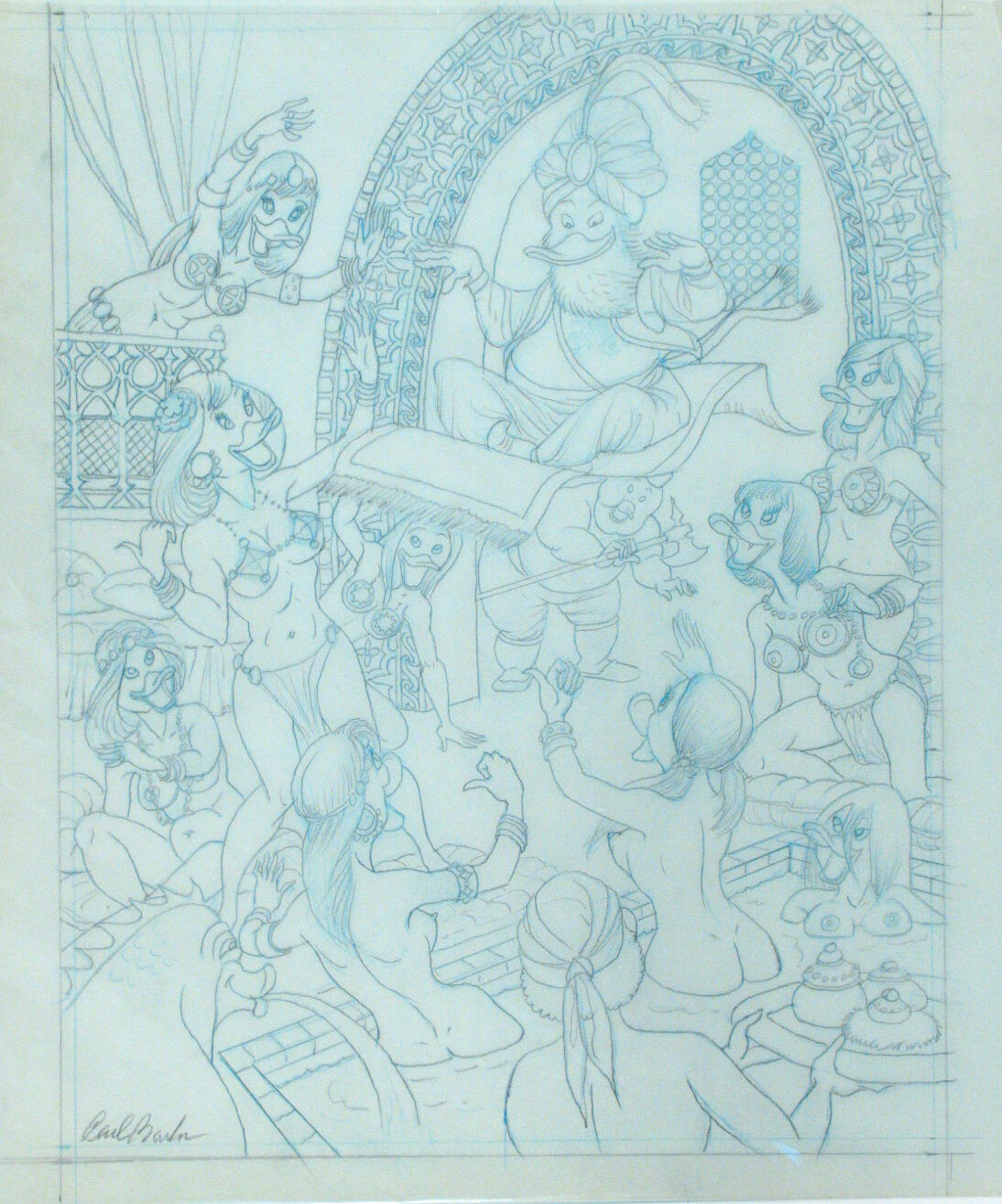 Bonhams : Carl Barks - Original Artwork for preliminary drawing ...