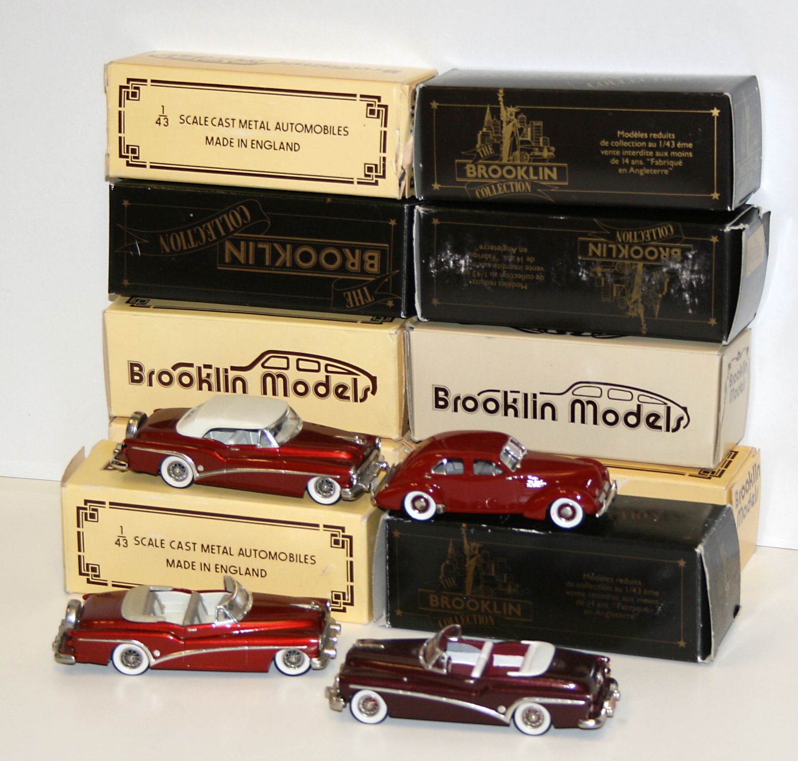 Lot 3 Miniatures Brooklin 1/43 - BRK134X Et 116X - Club 2008 - White Metal