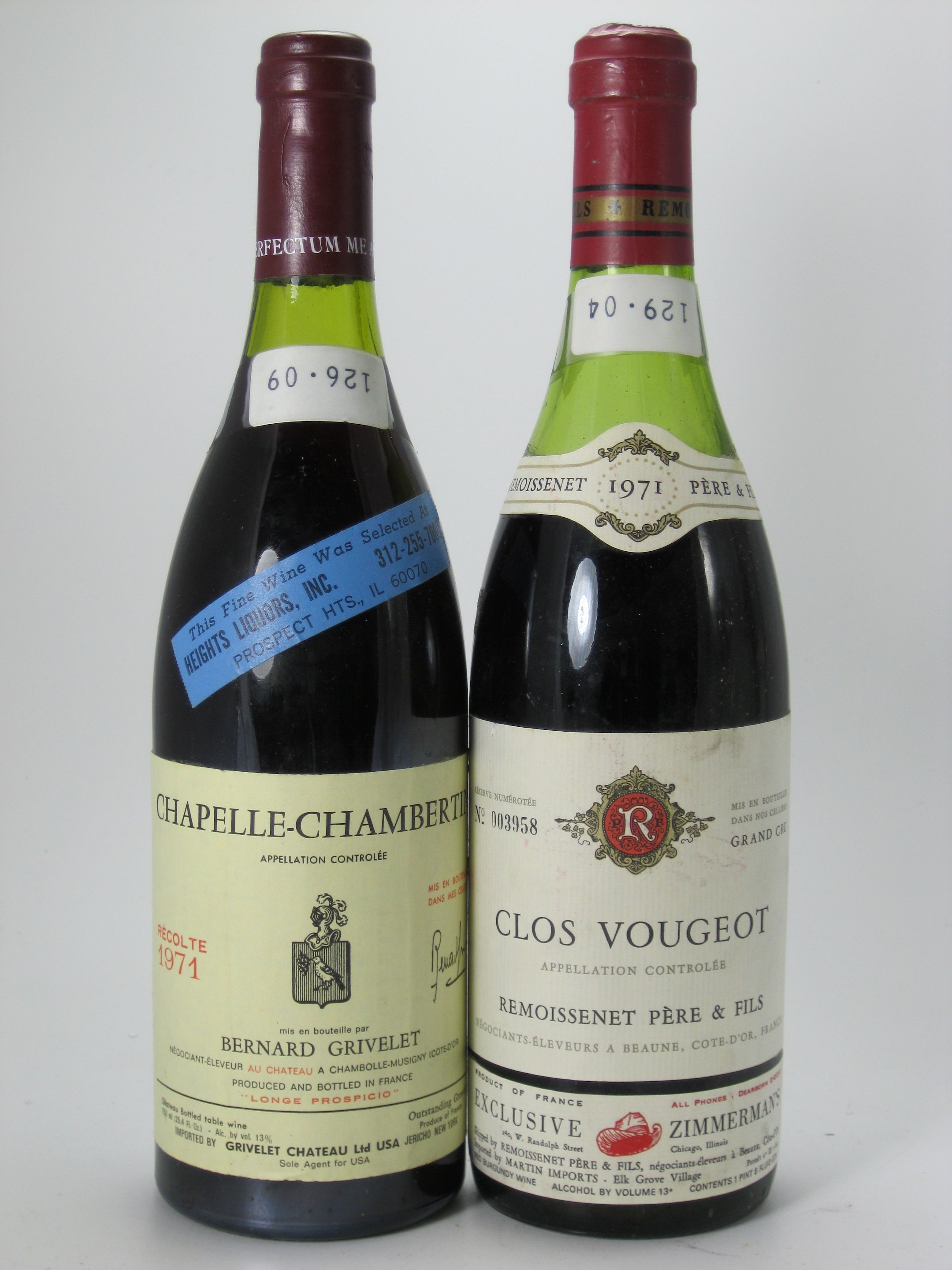 Bonhams : Chapelle Chambertin, Grivelet 1971 (1) Clos Vougeot 