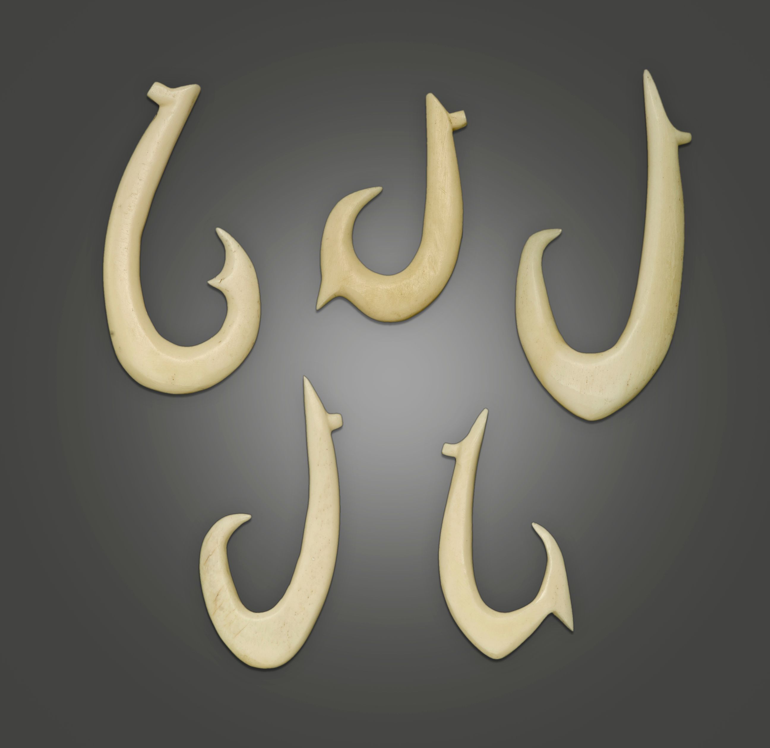 Five Rare Fish Hooks, Hawaiian Islands - Bonhams