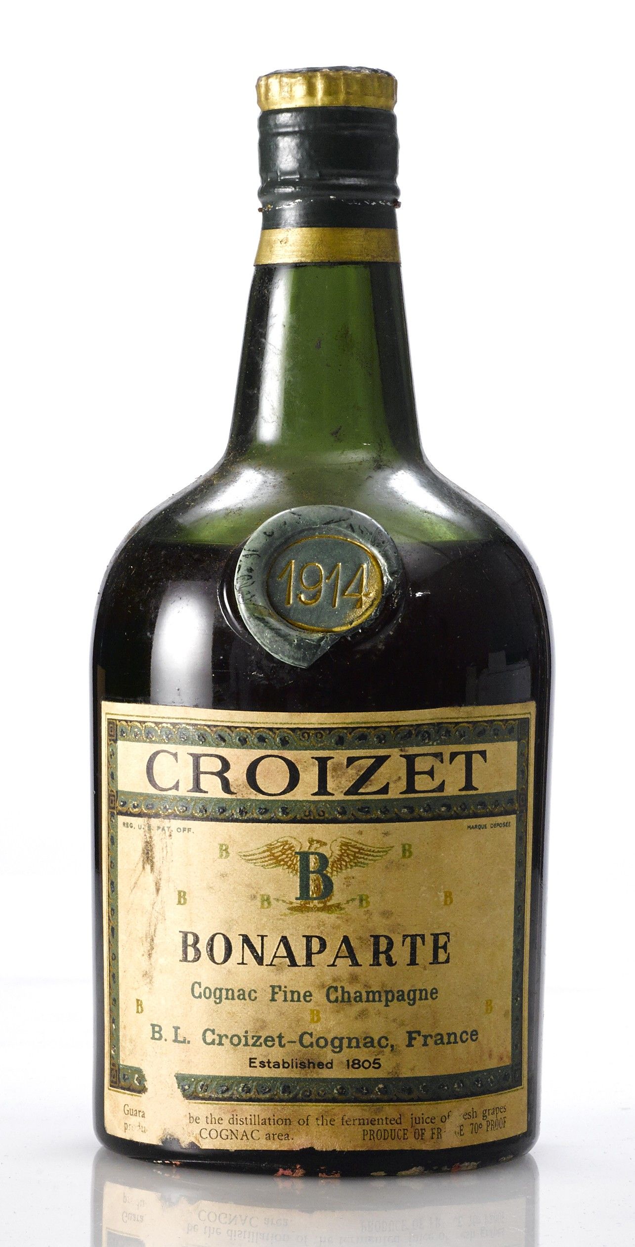 Bonhams : Croizet Bonaparte Fine Champagne Cognac 1914