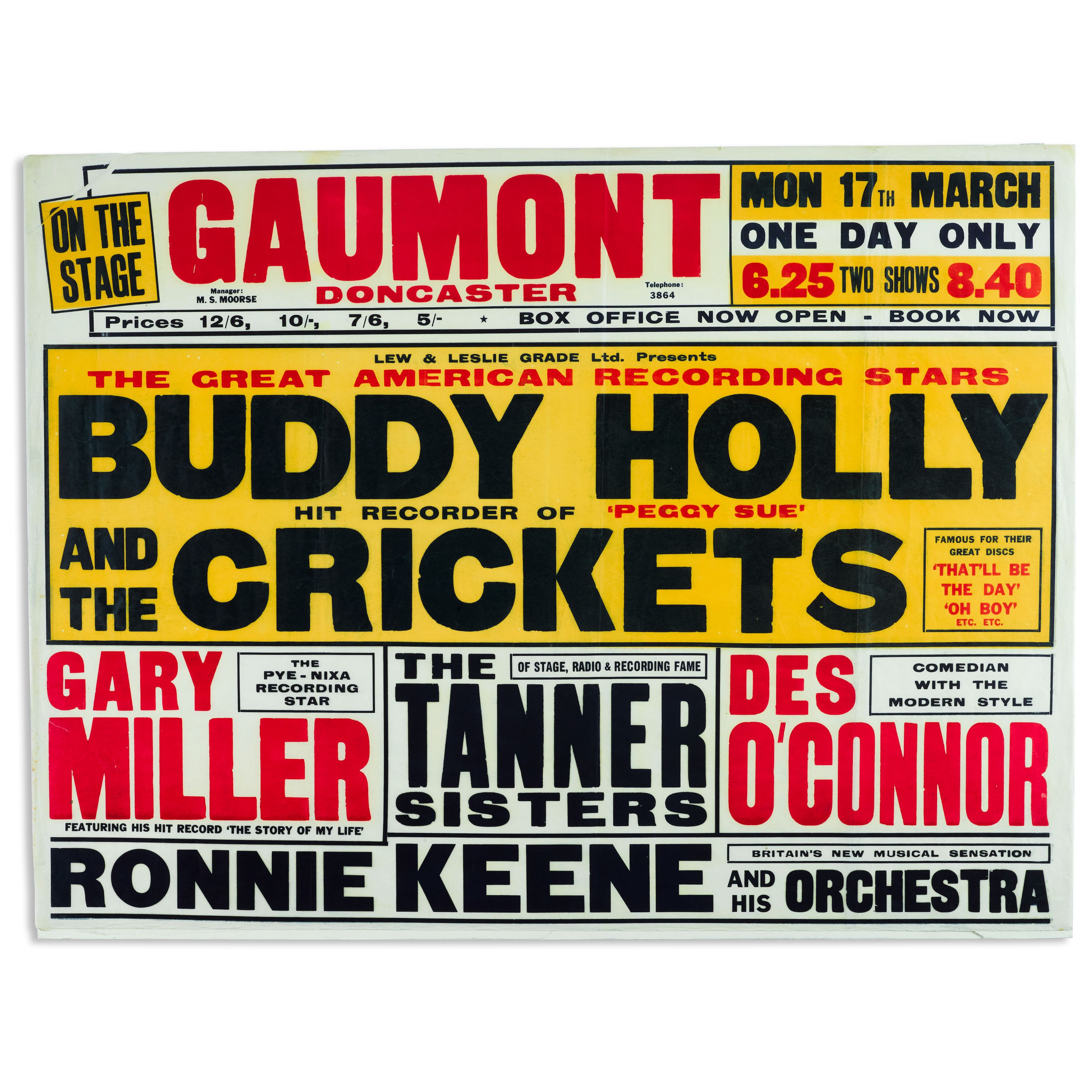 Buddy Holly Poster, Rock N' Roll Pioneer, Live in Concert