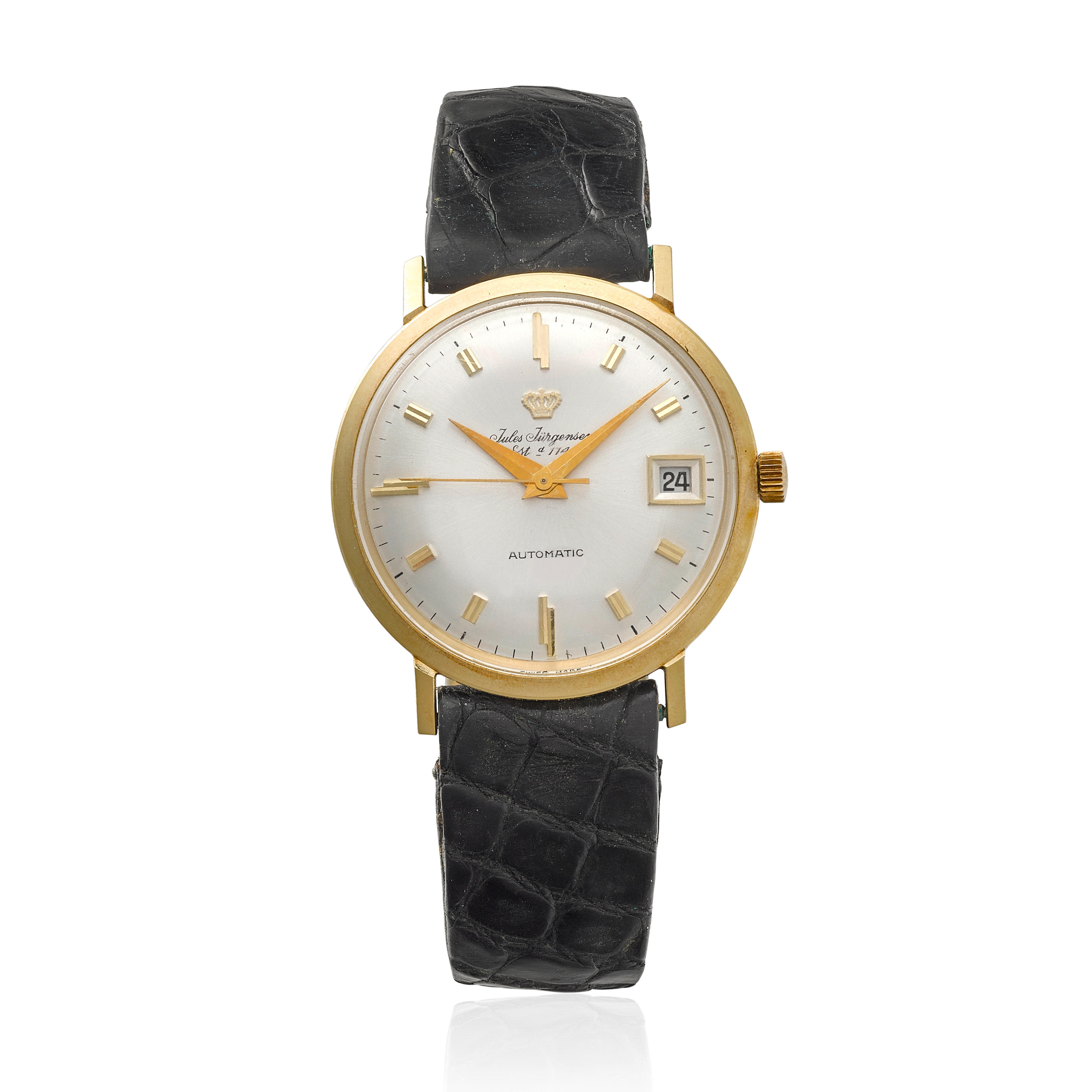 Bonhams : JULES JURGENSEN. A 14K GOLD AUTOMATIC CALENDAR