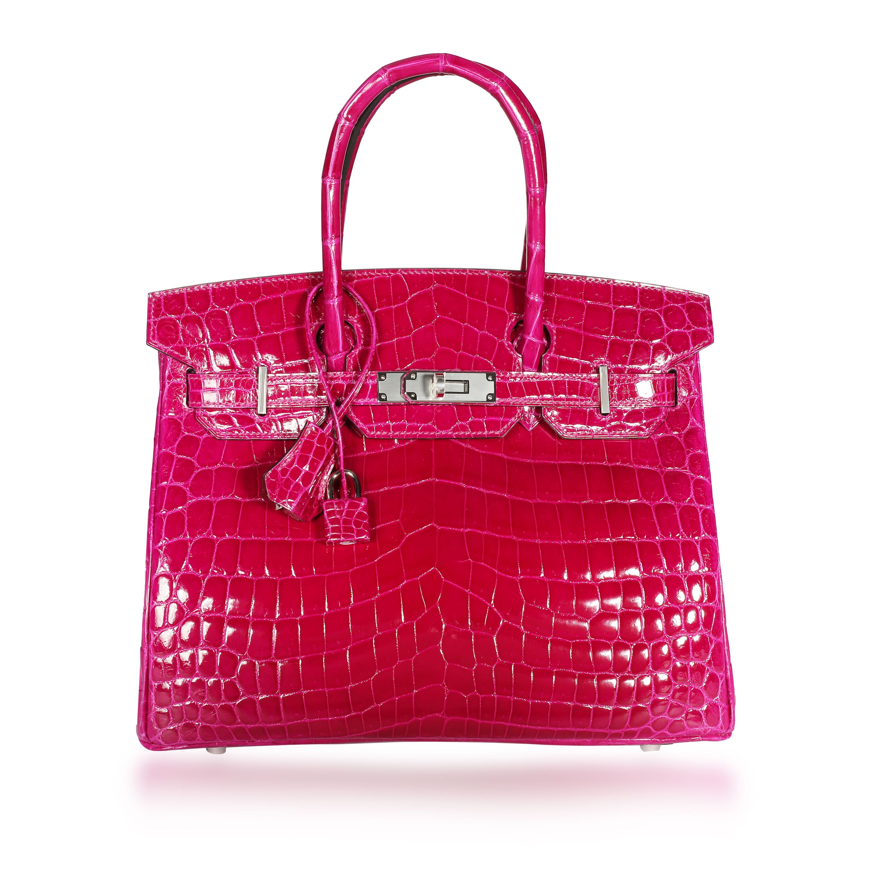 Bonhams : Hermès: a Rose Pourpre Shiny Niloticus Crocodile Birkin