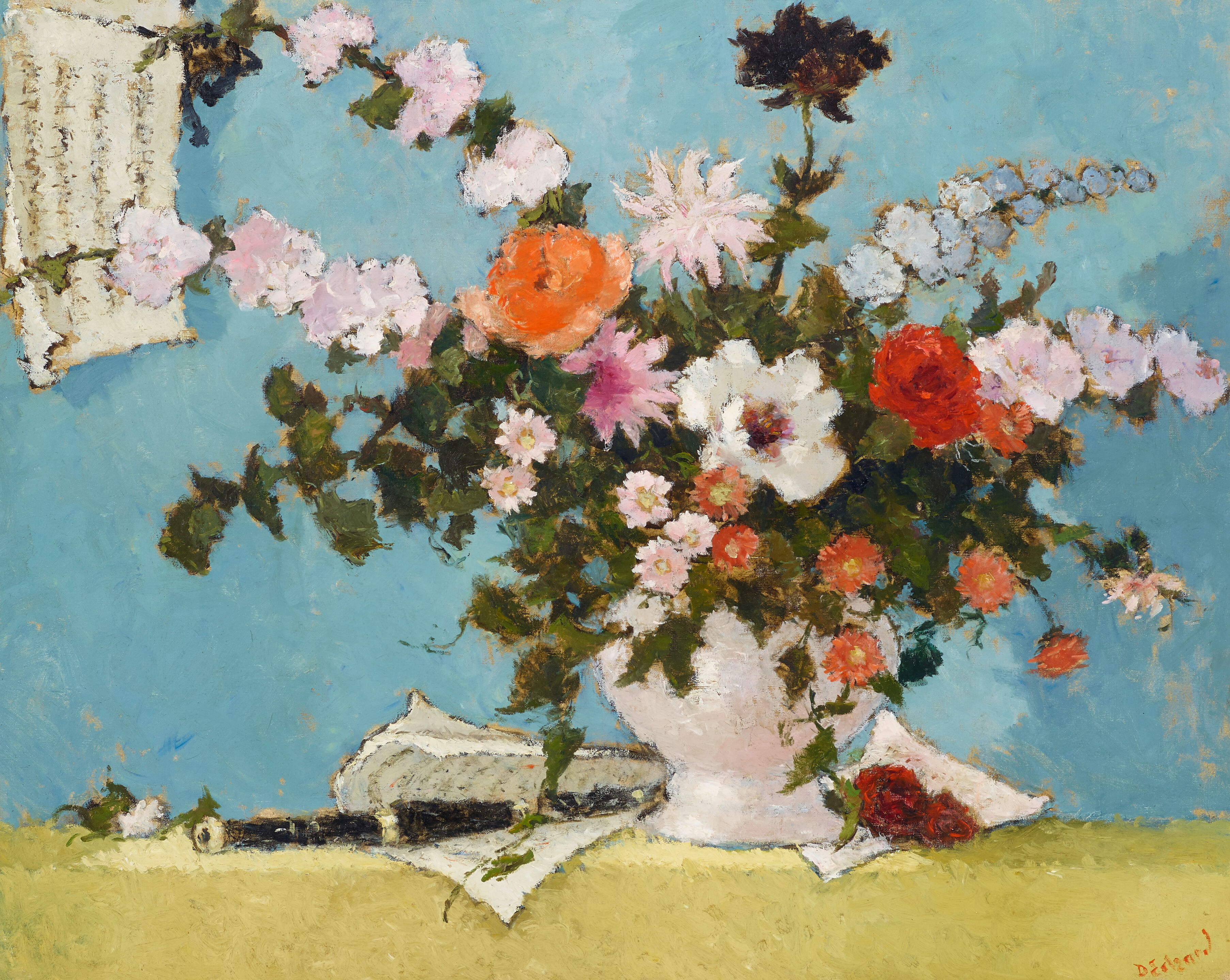 Bonhams : Dietz Edzard (German, 1893-1963) A floral arrangement with a ...