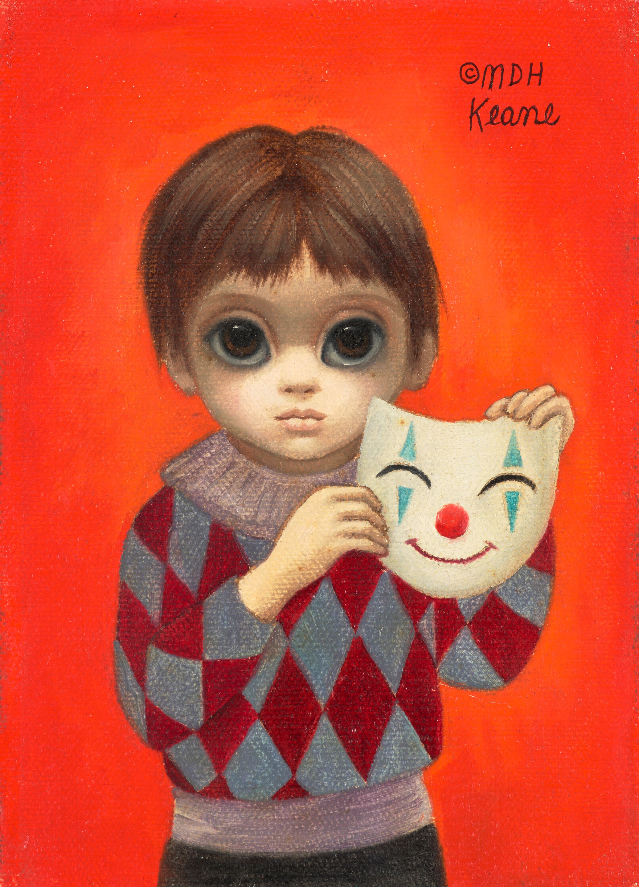 Bonhams : Margaret Keane (1927-2022) The Masquerade 7 x 5 in. (17.8 x 12.7  cm.), image size:2073x2880