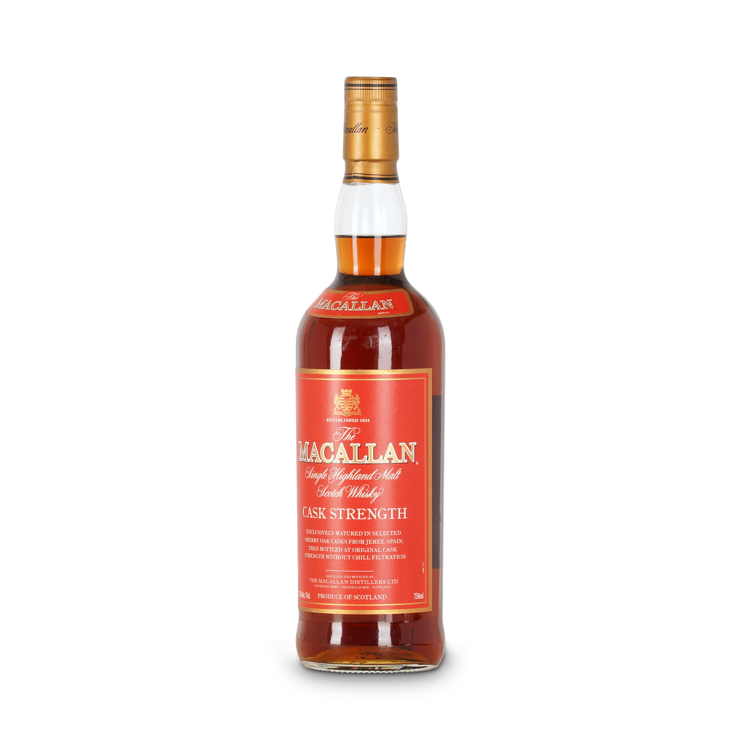 Bonhams Skinner : Macallan Cask Strength Red Label (1 750ml