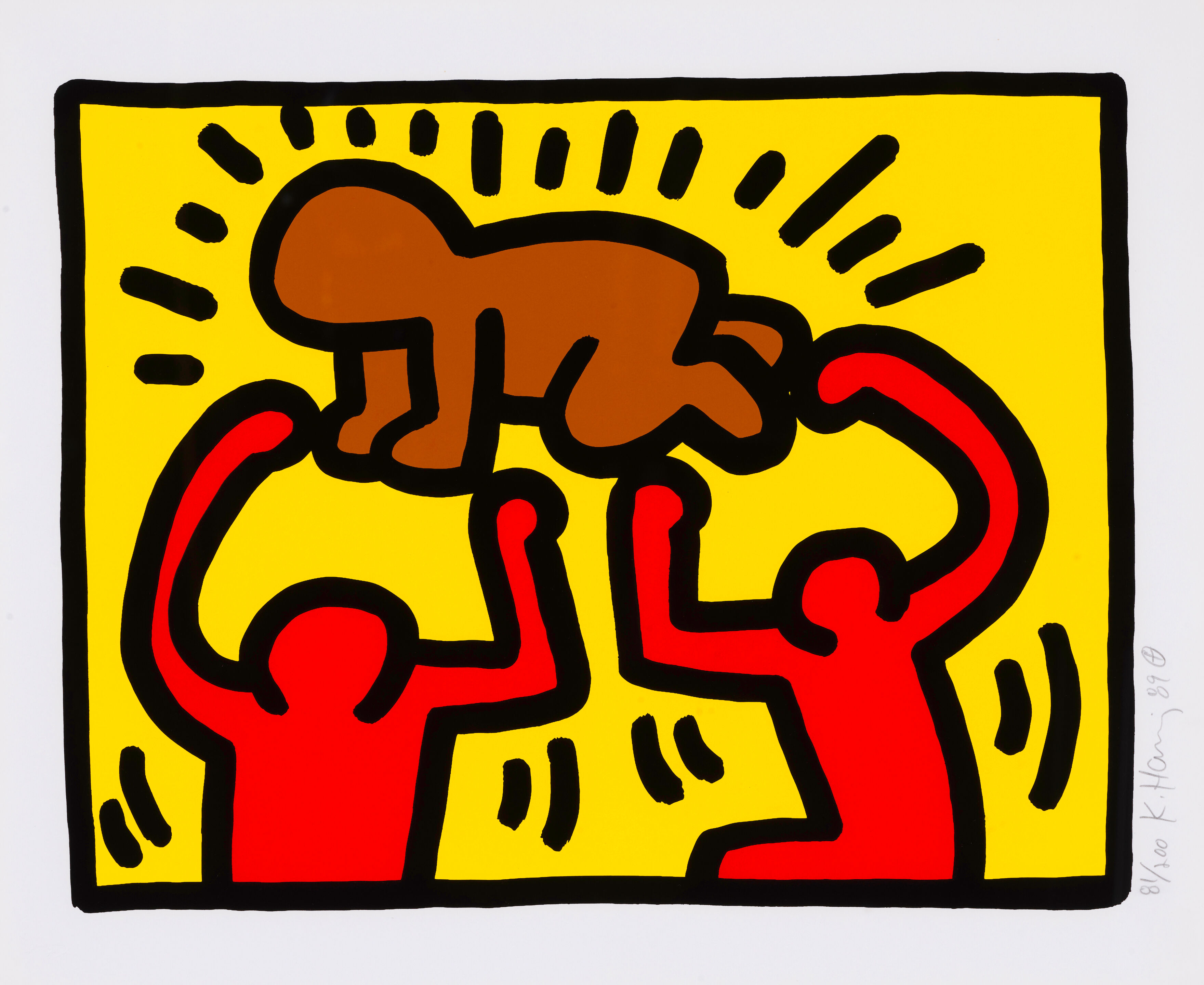 Bonhams : Keith Haring (1958-1990); Plate II, from Pop Shop IV;
