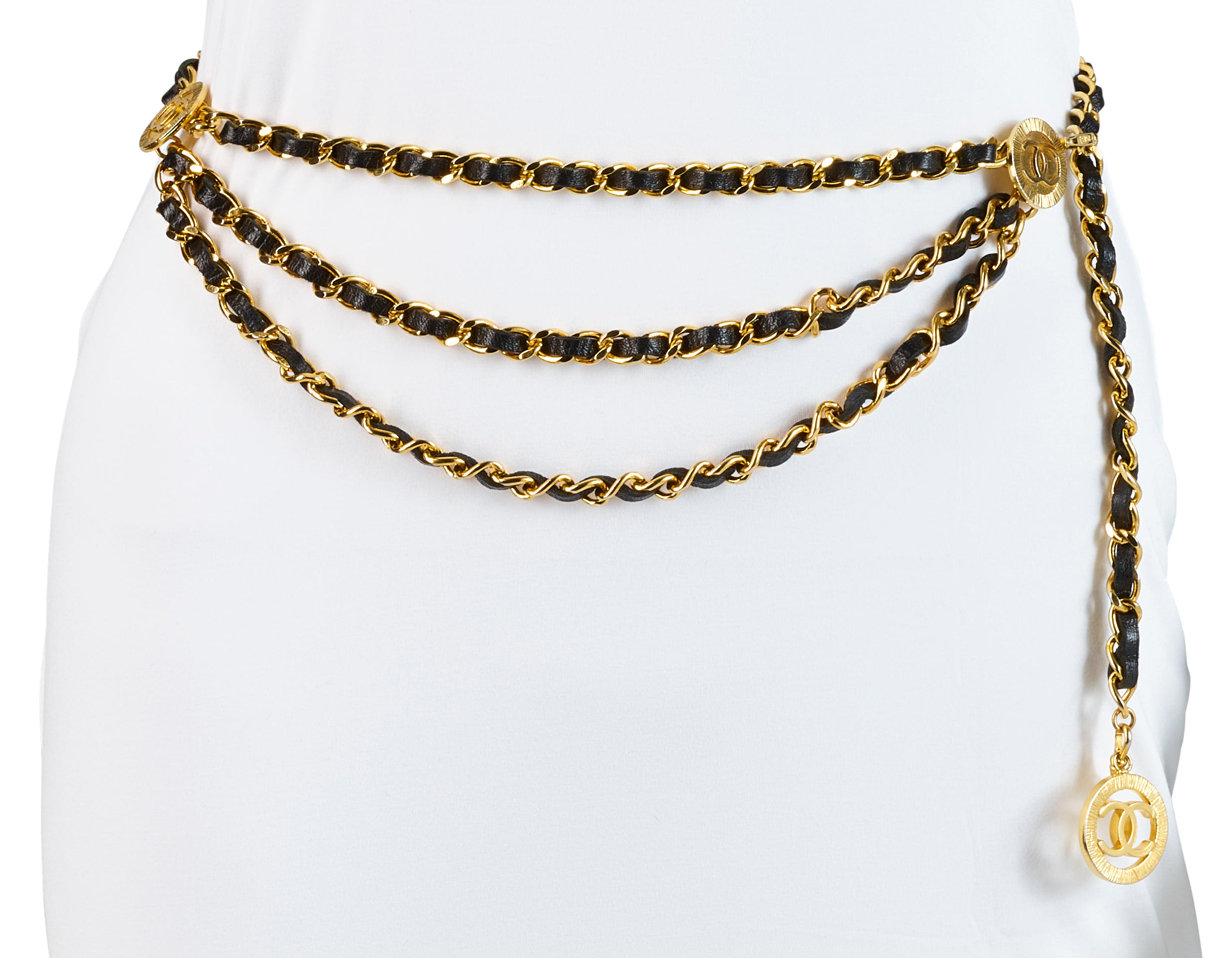 Vintage Chanel lavender ribbon in chain belt Chanel Vintage Rare Perfume Bottle Chain Belt – Classic Coco  main image 2