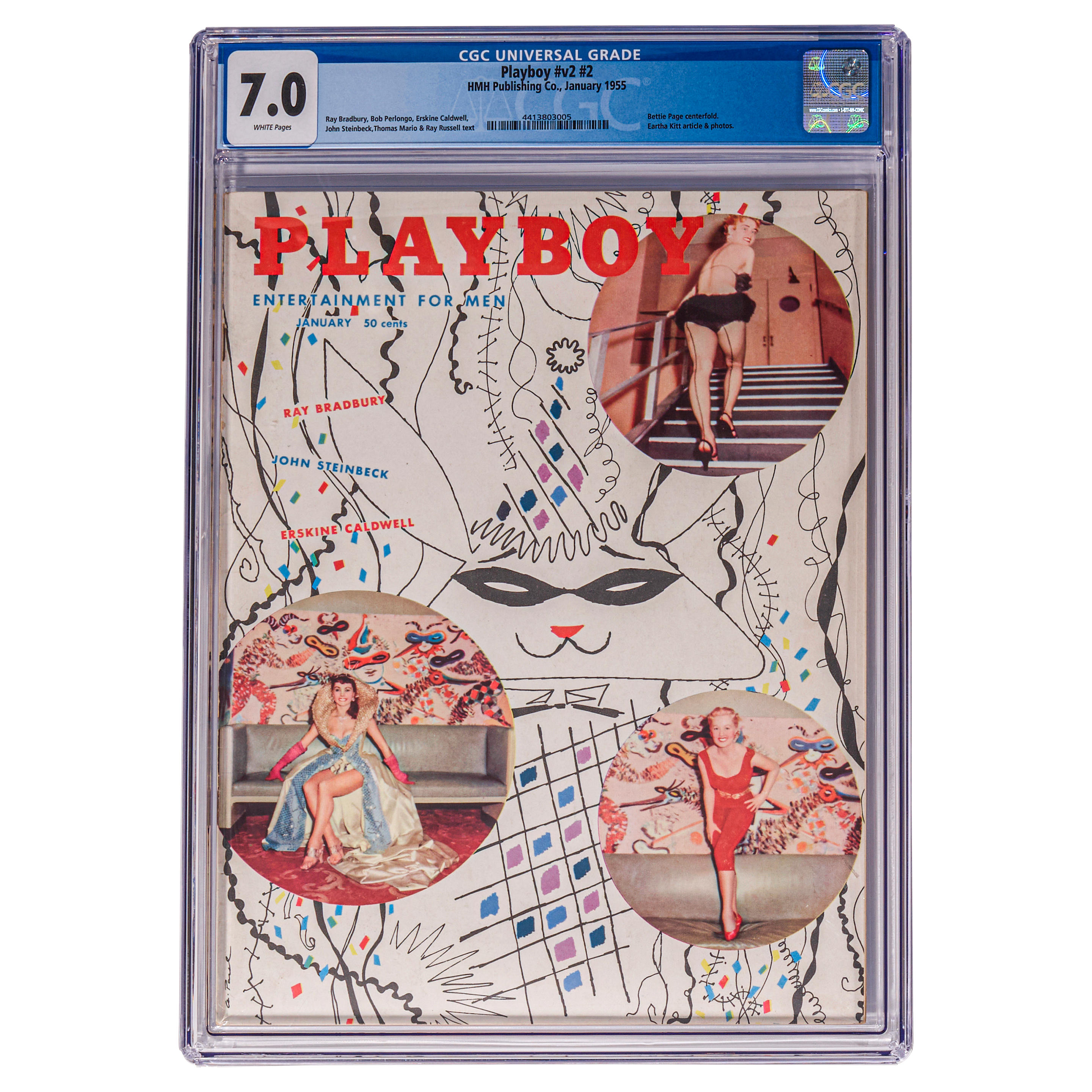 Bonhams : An Early Issue of Playboy Magazine featuring a John Steinbeck  Piece, CGC Grade 7.0