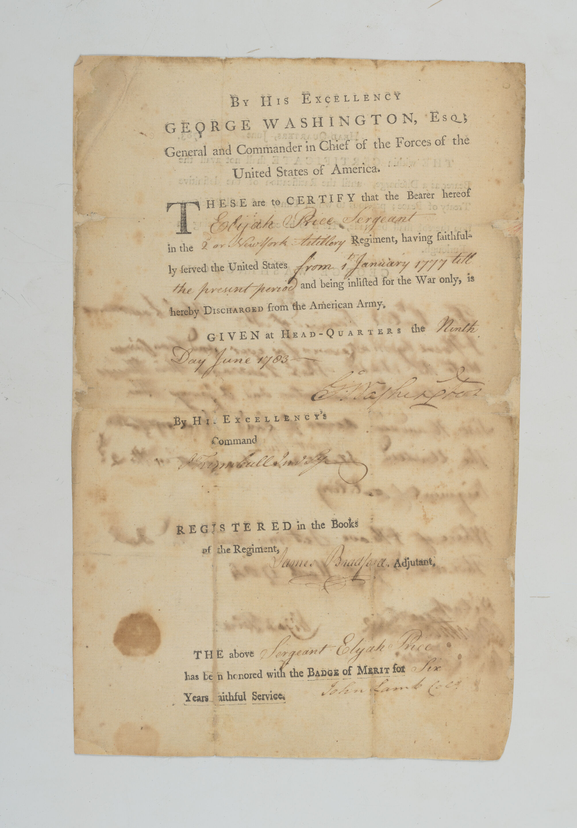 In This Letter, Dated December 20, 1783, Gen. George Washington Informs Congress That He Is Officially Resigning His Commission As Commander-in- Chief Of The Continental Army