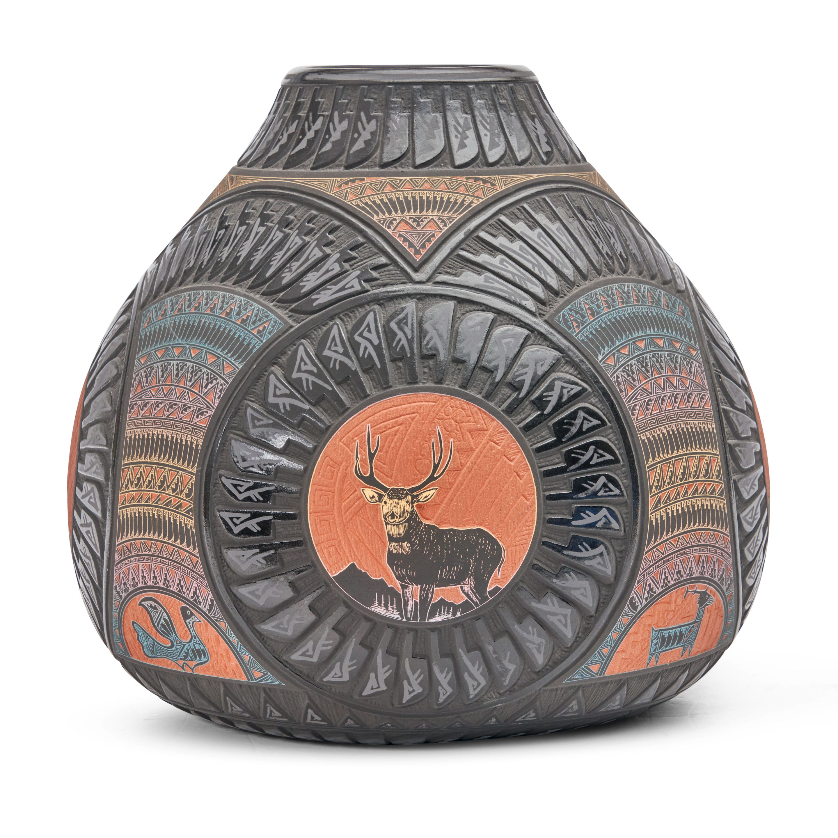 【特大サイズ】ミャンマー産 天然石 宝石画 ジャック・スパロウ（40×50cm） Bonhams Skinner : A Marvin Blackmore Jar Marvin Blackmore, Diné