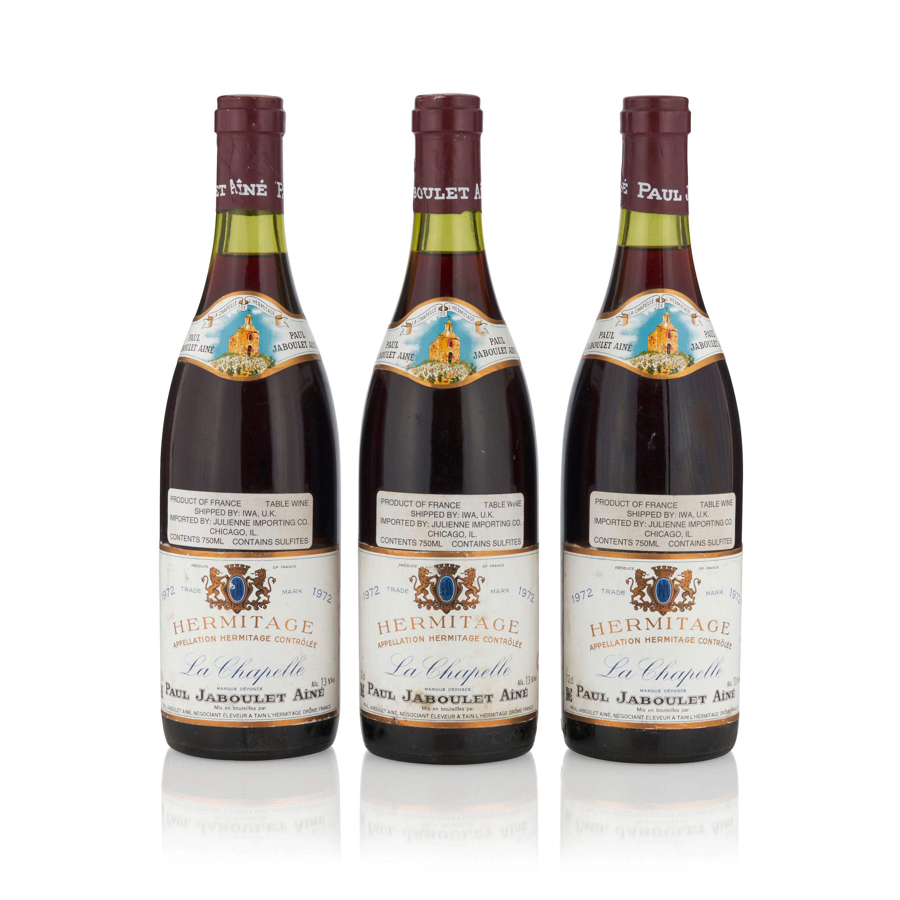 Bouteille Vin Comtes De Chartognes Jaboulet-Vercherre 1972