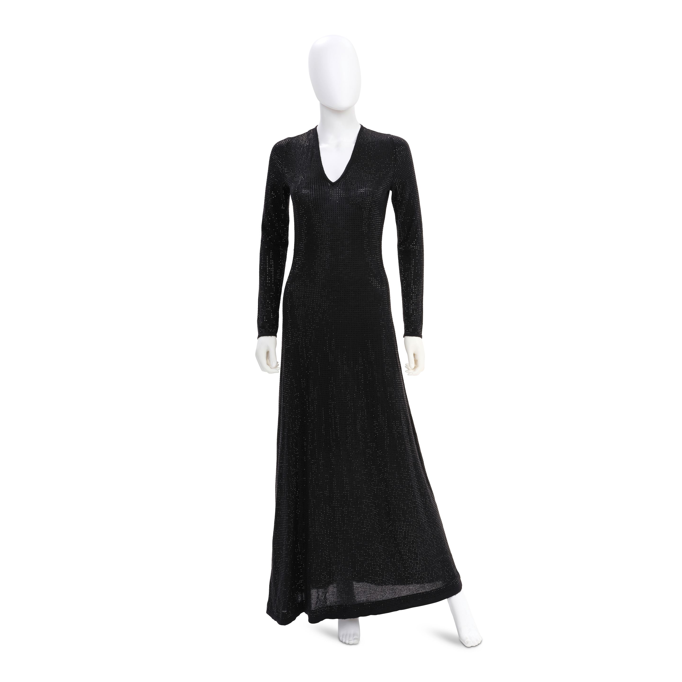 Bonhams CELINE: EMBELLISHED KNIT MAXI DRESS