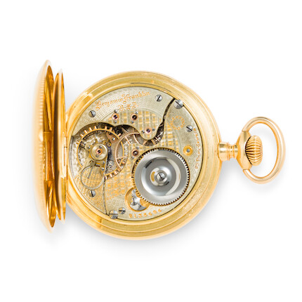 Illinois. A fine 18K gold hunter cased watch