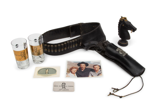 A prop .45 pistol and gunbelt from Have Gun - Will Travel with series memorabilia image 1
